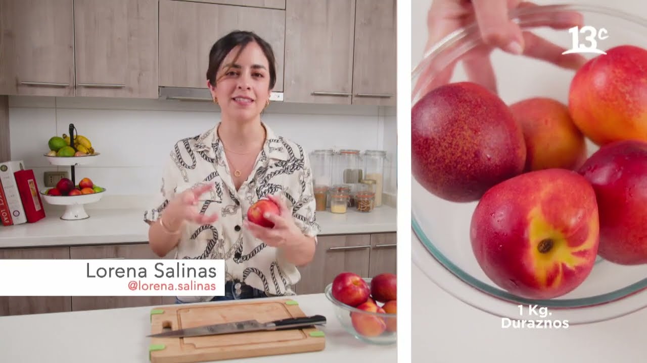 Duraznos acaramelados flambeados con helado de vainilla | Diario de antojos | Recetas 13C