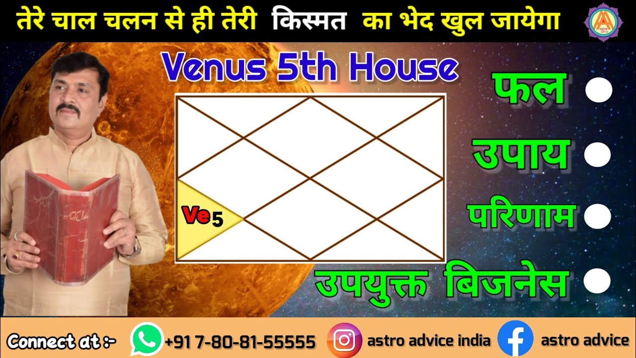 VENUS In 5th House Synastry || Shukra Pachve Bhav Me | Kundali Analysis From Red Book | Astro advice