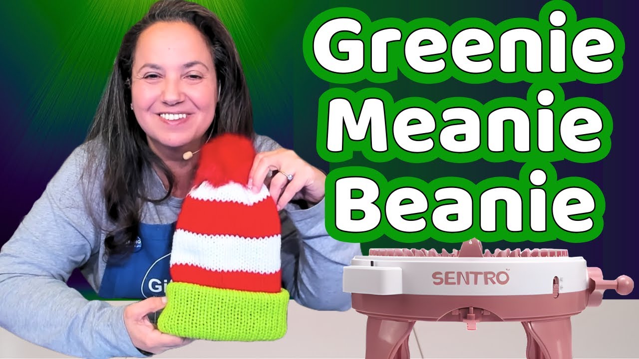 Шапка-бини Greenie Meanie | Праздничное руководство по вязальной машине Sentro/Addi