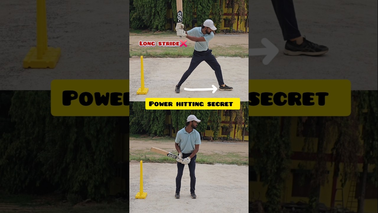 Power Hitting Secret: Stop Taking a Long Stride!#thrivecricket #cricketcoaching