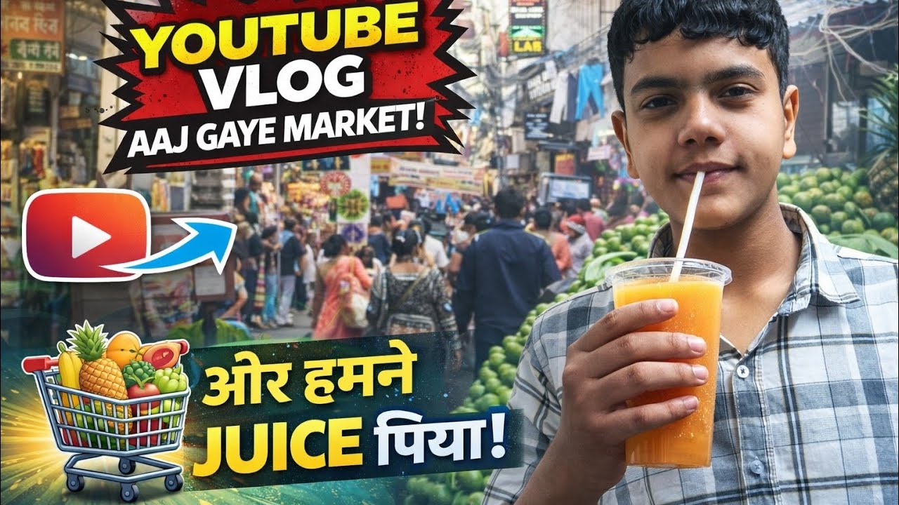 Aaj hum gaye market 🛍️ Aur wahan garmi me thanda juice piya 🧃