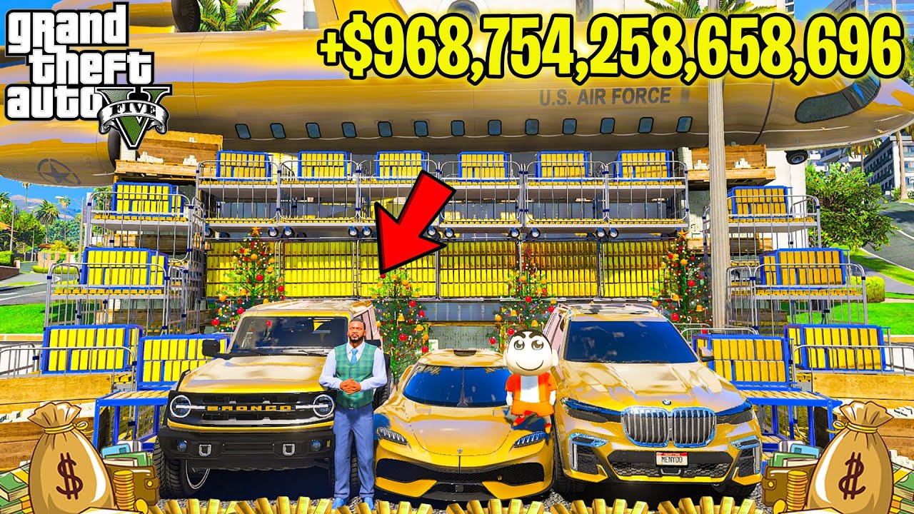 FRANKLIN BLOW ANYTHING BECOME GOLD || EVERYTHING IS FREE IN GTA 5 !