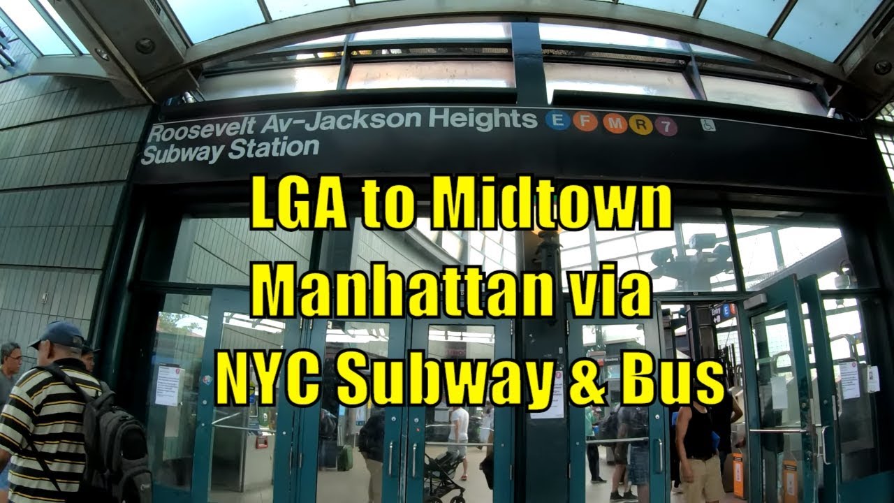 ⁴ᴷ⁶⁰ LaGuardia Airport to Midtown Manhattan, NYC via Bus & Subway - Raw & Unedited