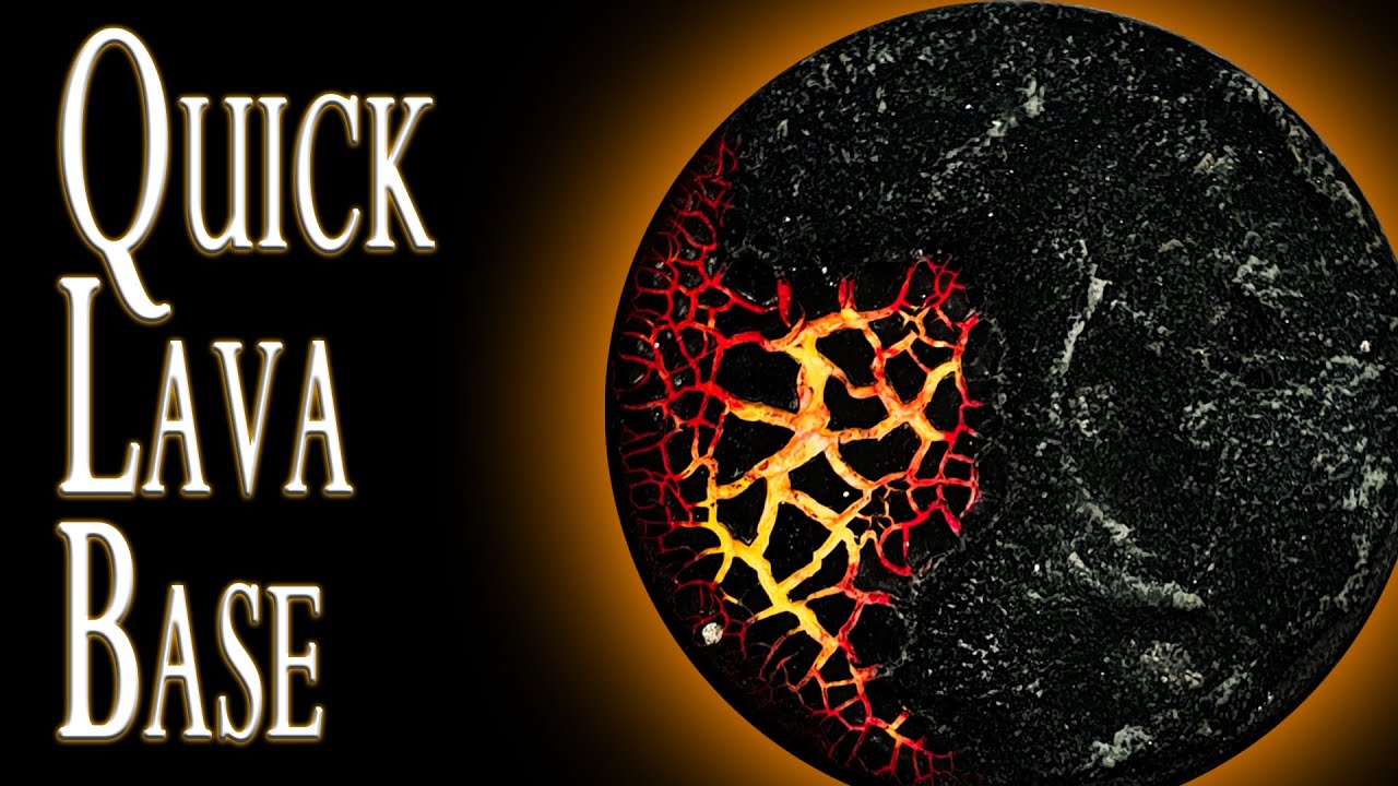 Speed Painting a lava base  for d&d warhammer, AoS or 40K