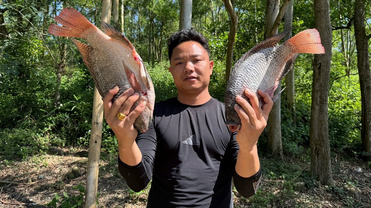Living Wild on a Deserted Island — Mr. Hungter Cooks Sour Fish Stew Like a Pro!