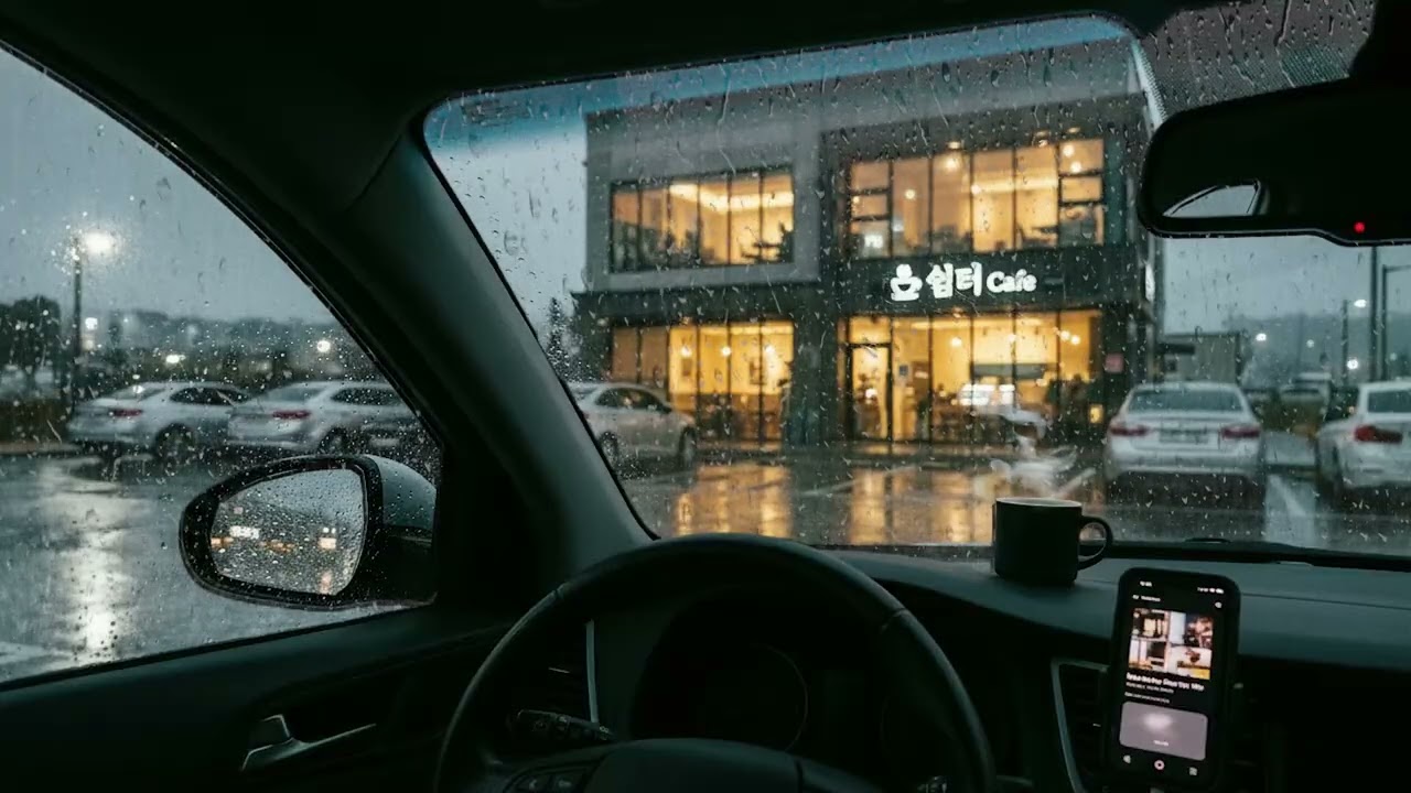Heavy Rain and Thunderstorm Inside the Car – Sounds for Peaceful Deep Sleep