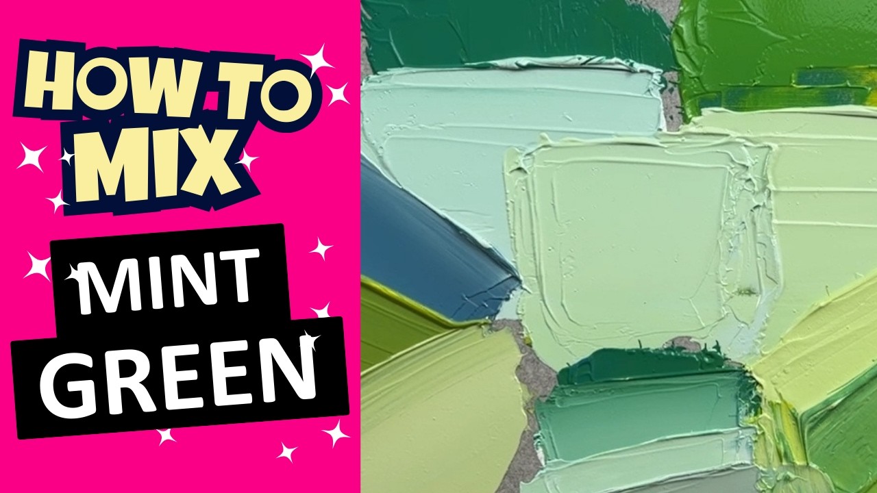 How to Mix Mint Green Acrylic Paint | Color Mixing Tutorial