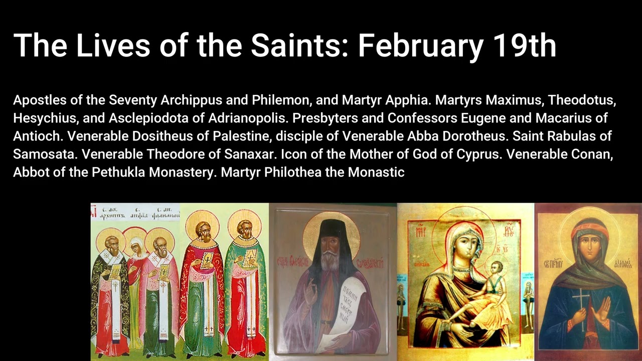 The Lives of the Saints - February 19th