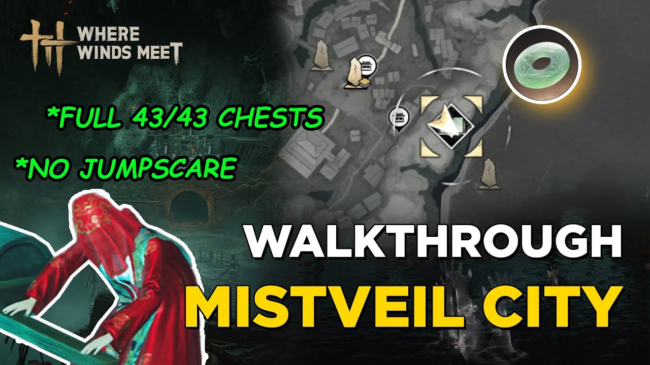 SOLVED Mistveil City 43/43 CHESTS | Mistveil City Exploration Quest  - Where Winds Meet