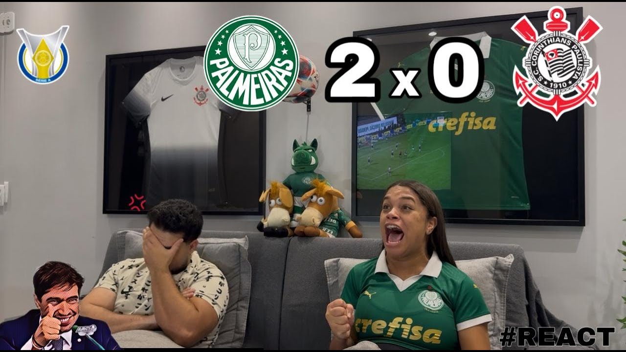 REACT REAÇÕES PALMEIRAS x CORINTHIANS | Casal Rivalidade