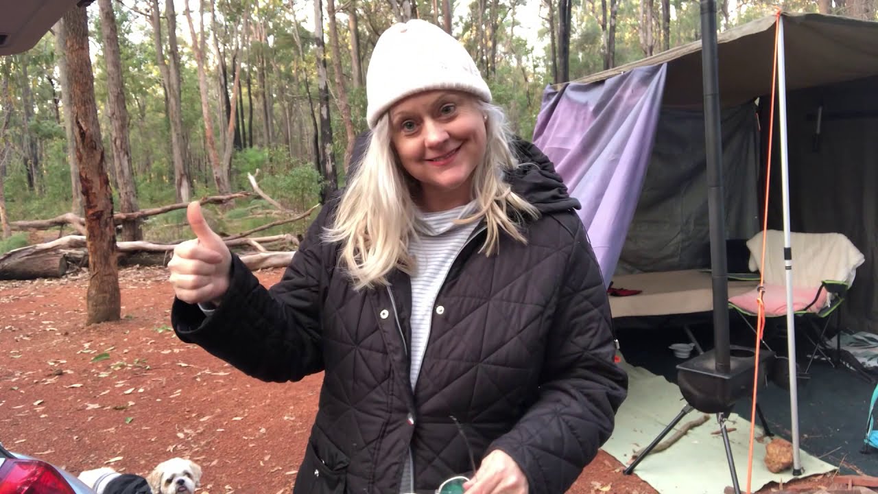 Sunset in Camp in  Dwellingup  -Lets look around? What's Kristie up too ?