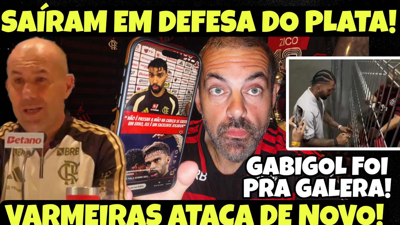 PERDOADO? PAQUET&Aacute; E JARDIM SAEM EM DEFESA DE PLATA! DOIDO PRA VOLTAR, GABIGOL ATENDE FLAMENGUISTAS! 