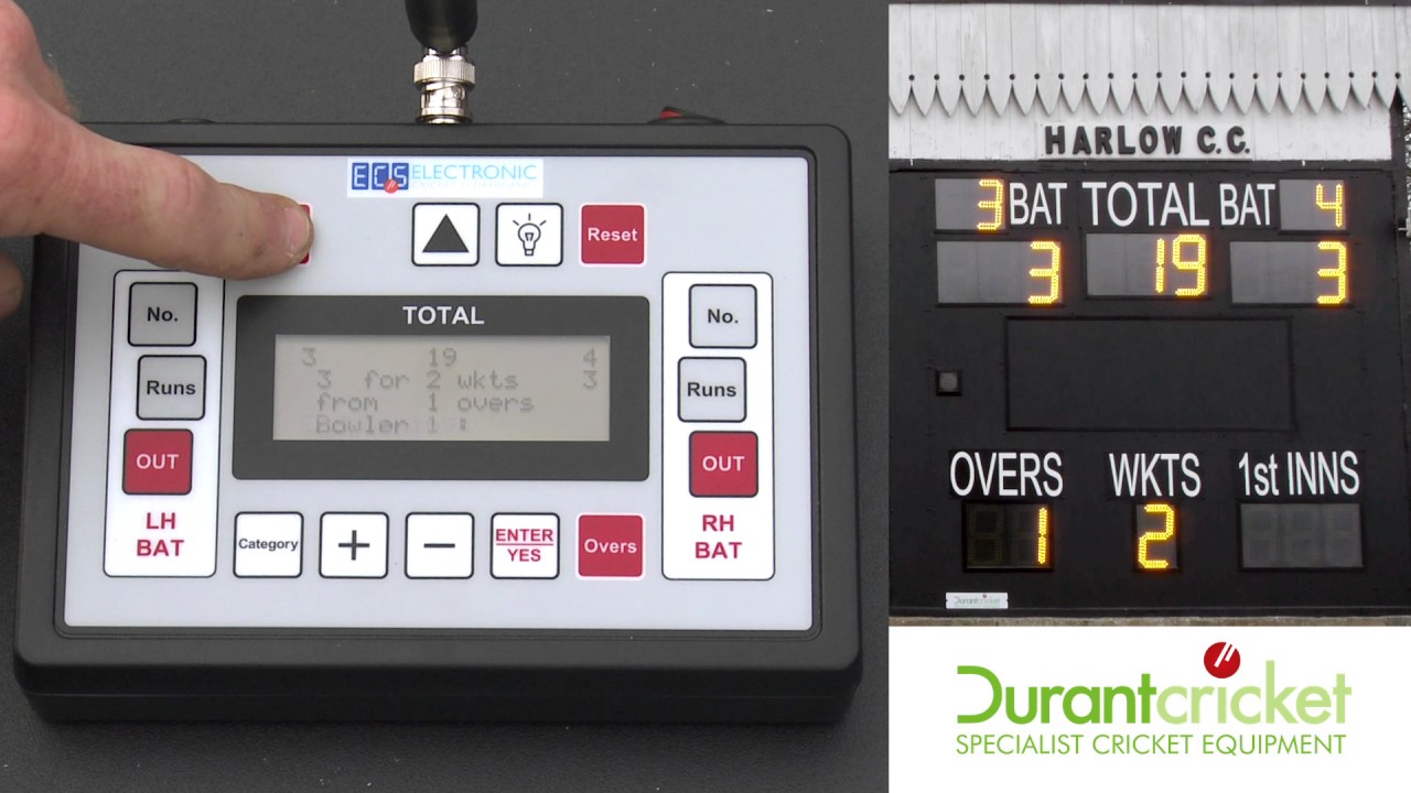 Durant Cricket Electronic Scoreboard Instructions
