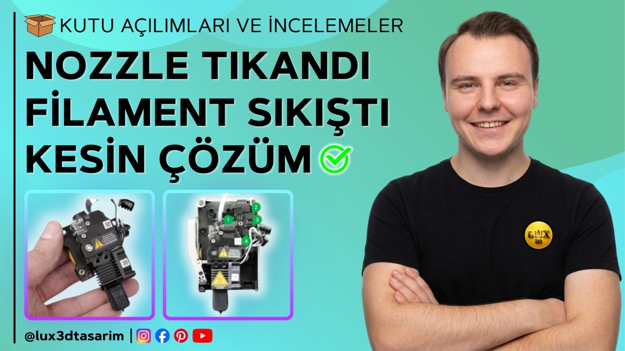 Bambu Lab P1S Nozzle Tıkanıklığı Çözümü – Extruder Sökme Takma Rehberi!