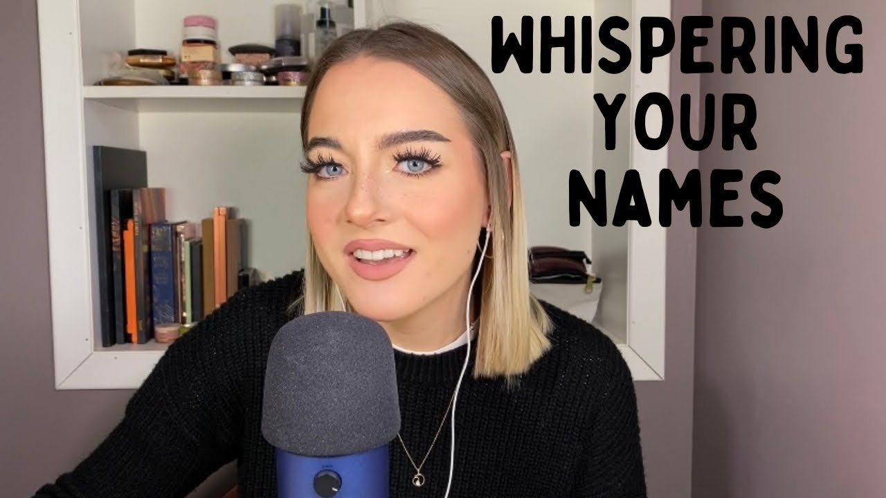 ASMR | whispering my SUBSCRIBERS names! Tracing & spelling! 100% whispered