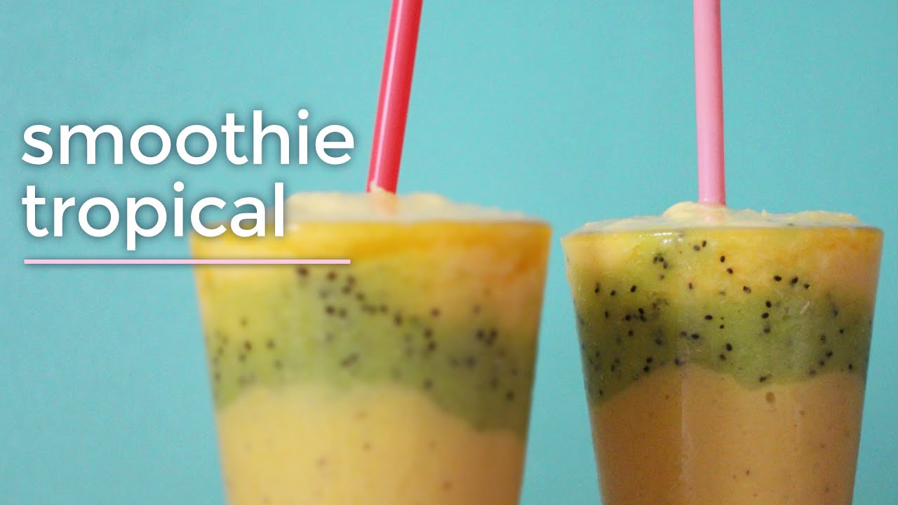 Smoothie Tropical à 3 étages ⎟ Recette Delicaroom