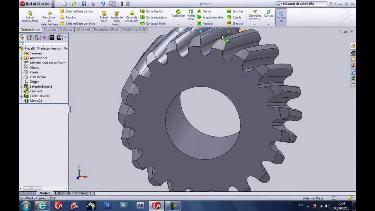 Diseño Engranaje Helicoidal Solidworks