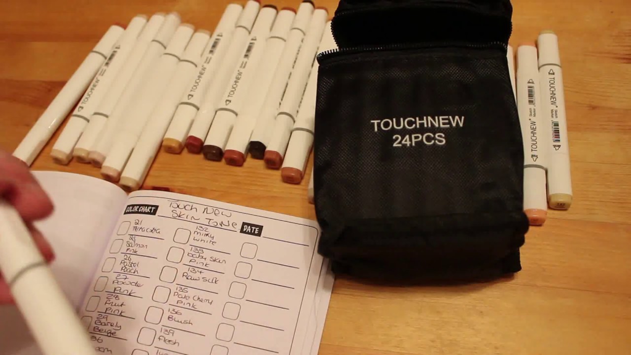 Touch New Skin Tone Marker Set Swatching