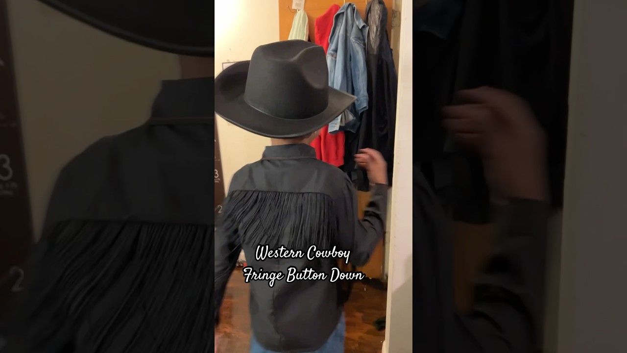 Kids Western Fringe button Down shirt #cowboy #cowboycarter #westernwear #FringeButtonDown #sewist