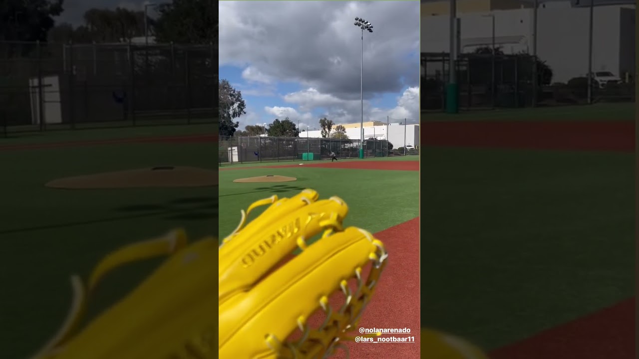 MLB skills competition: Target practice with Nolan Arenado  🤯 (via JonahArenado/IG)