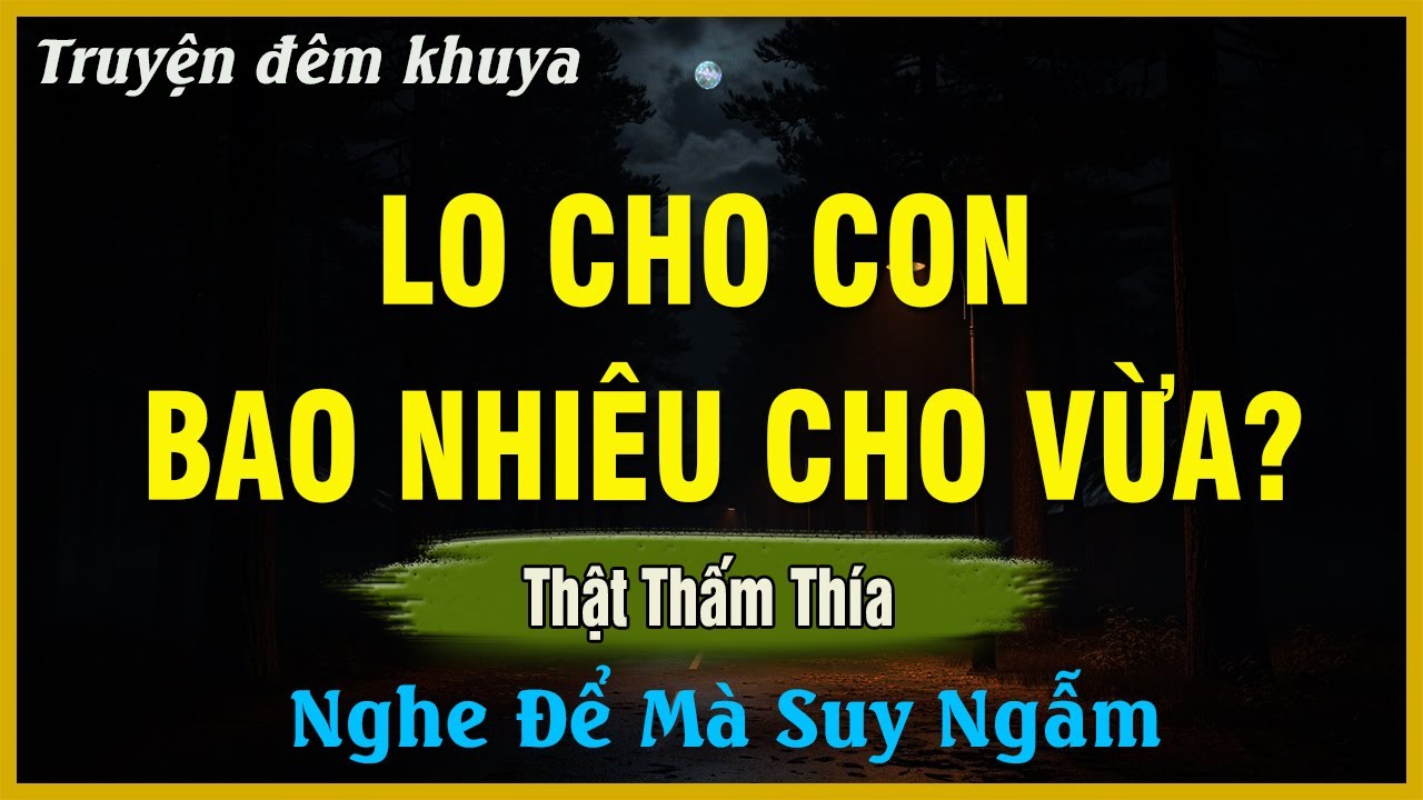 Nghe Mà Thấm - LO CHO CON BAO NHIÊU CHO VỪA ? | Đọc Truyện Đêm Khuya