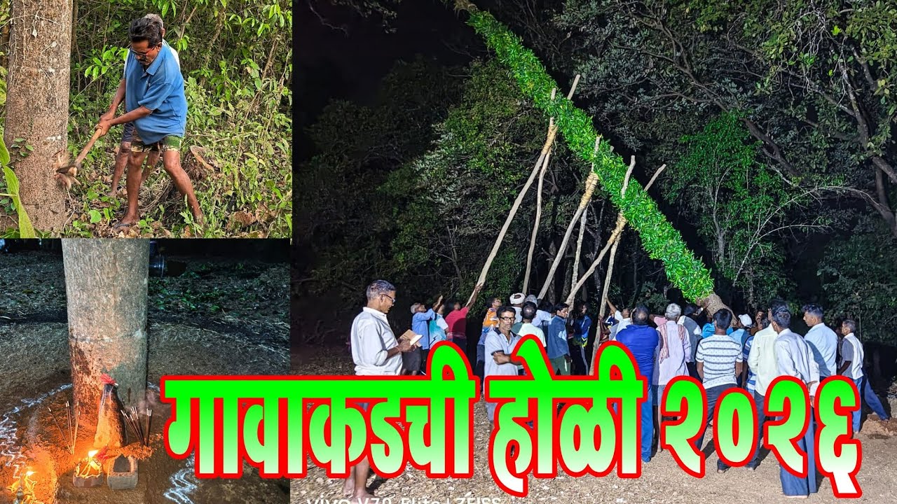 गावाकडची होळी , जंगलातून मजा करत ओढत घेऊन आलो होळी..