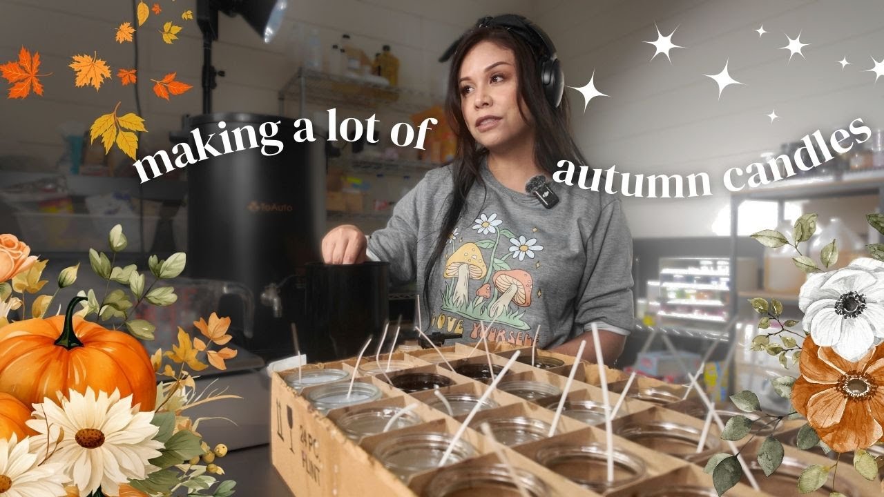 Cozy Fall Candle-Making 🍂 | studio VLOG
