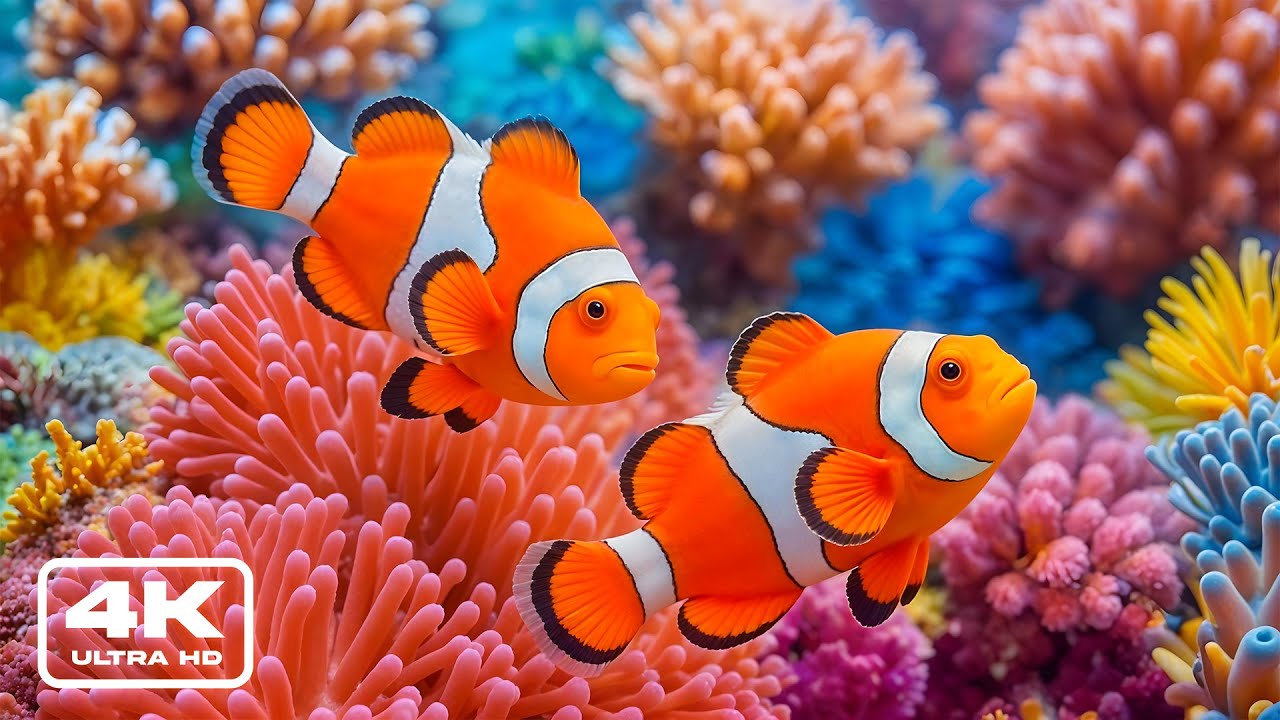 Aquarium Paradise 4K – Colorful Reef Fish & Tranquil Underwater Scenes
