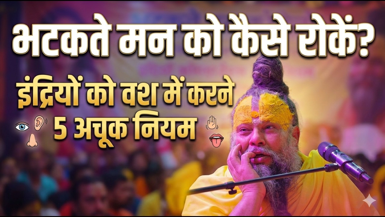 How to Master Your Senses!! अपनी इंद्रियों को वश में कैसे करें? by Swami Premanand Maharaj Ji