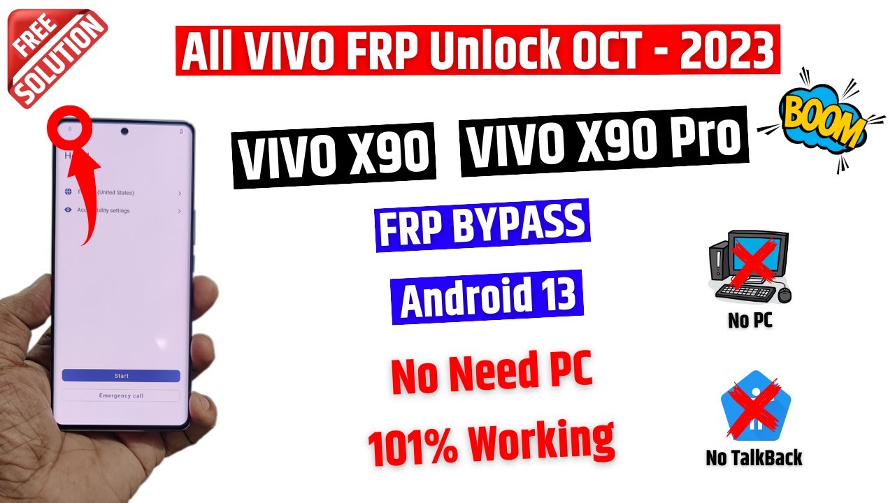vivo x90/ x90 Pro Frp Bypass | New Security 2024 | All Vivo Android 13 Frp Bypass (without pc)