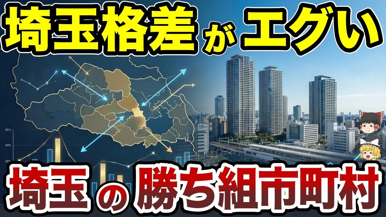 なぜここだけ人が増える？埼玉の最強成長市町村ランキング【ゆっくり解説】