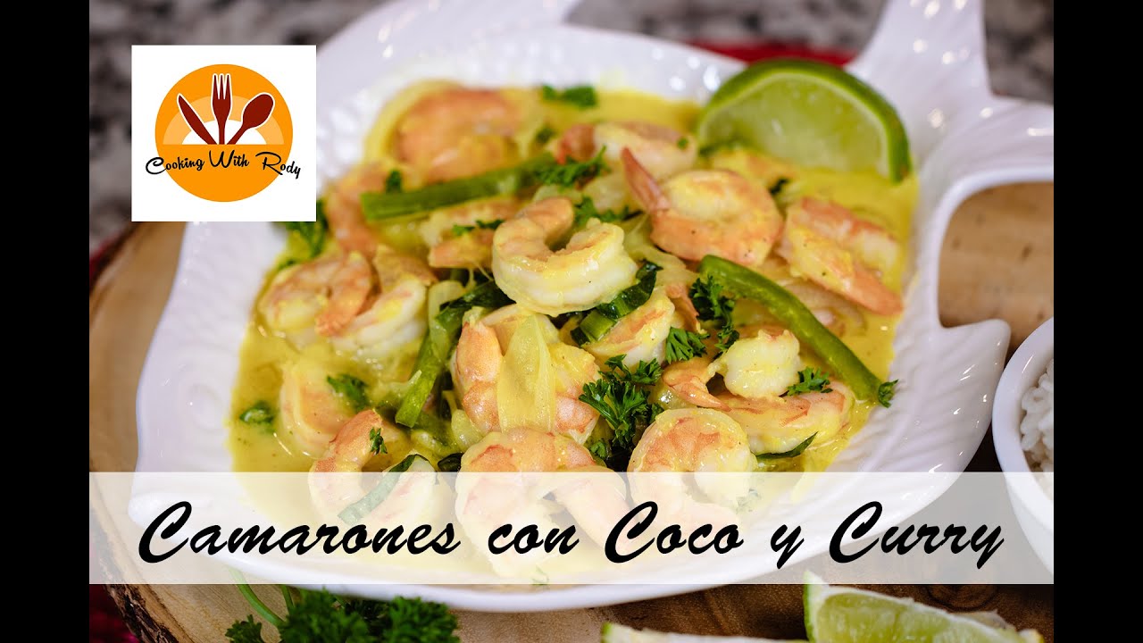 Camarones con Coco y Curry
