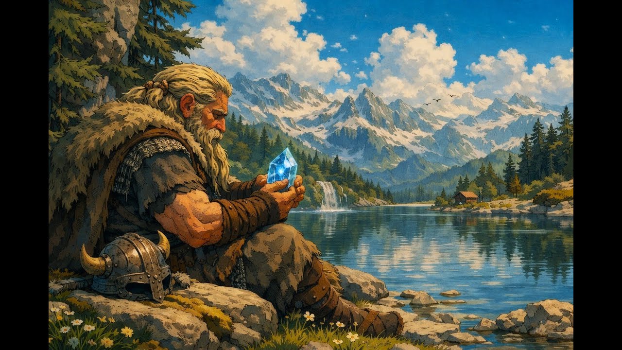 Mysterious Foggy Night | Dark Viking Lute & Ambience for Sleep