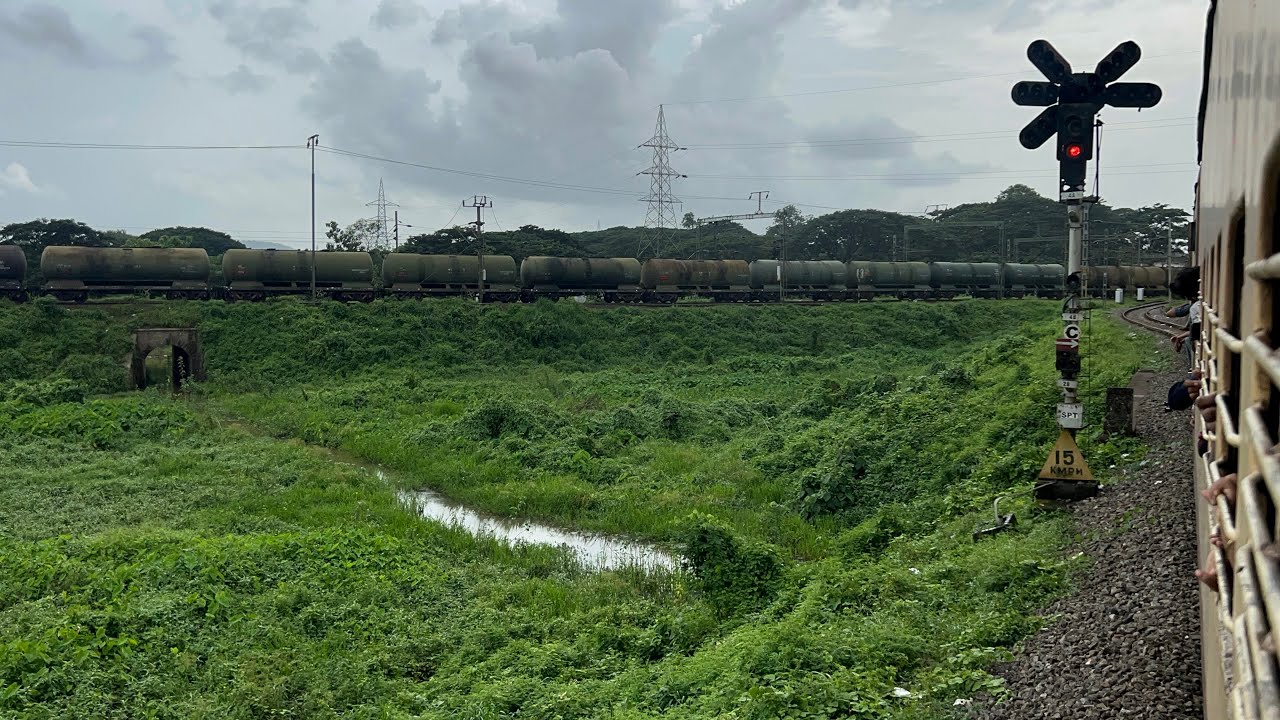 Passenger Train VS Freight Train | Coimbatore Passenger Parallel Action With Loaded BTPN Wagons
