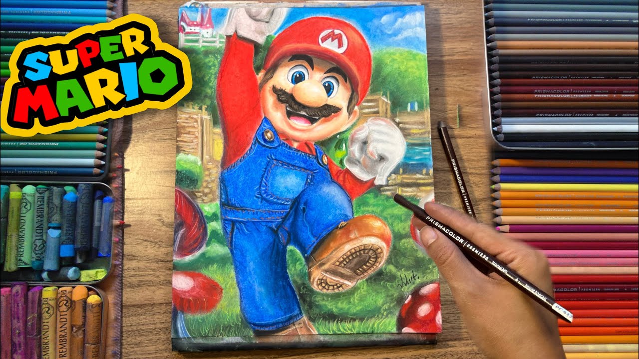 DIBUJO A SUPER MARIO BROS  THE MOVIE  SPEED DRAWING HOT TO DRAW  SUPER  MARIO