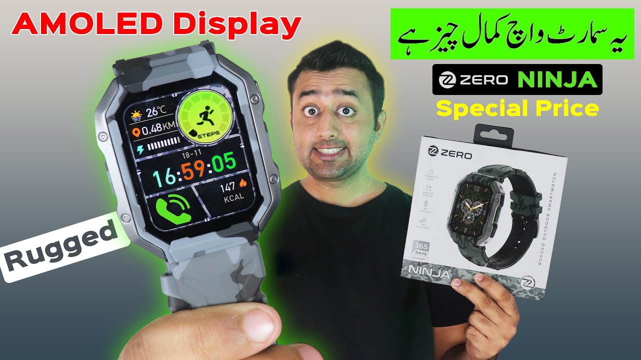 Zero Lifestyle Ninja Unboxing - AMOLED Display Rugged Smartwatch - Special Price Offer