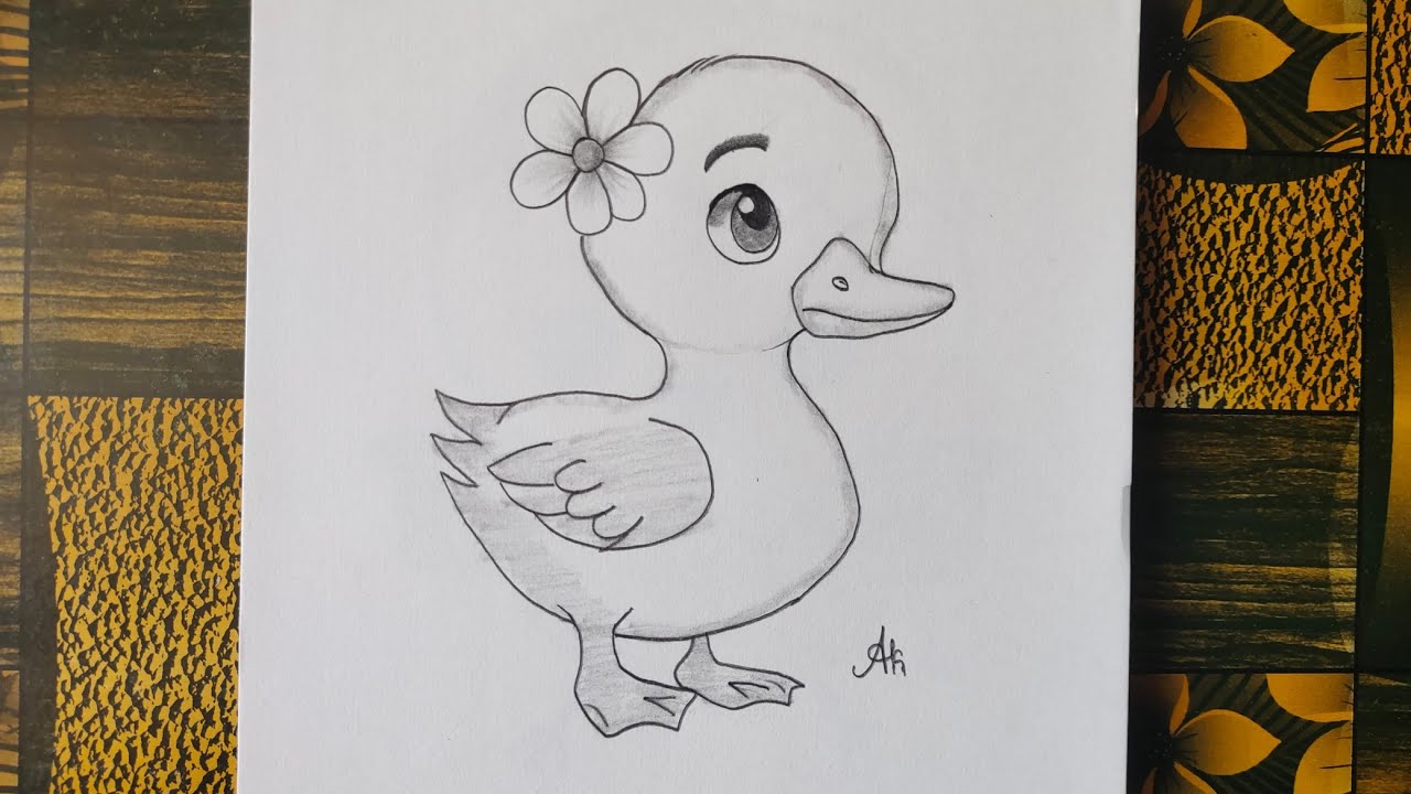 Beginner friendly Tutorial to draw a Duck 🦆| Easy Tutorial - How to draw a Cute Duck | Tiny Tale #6