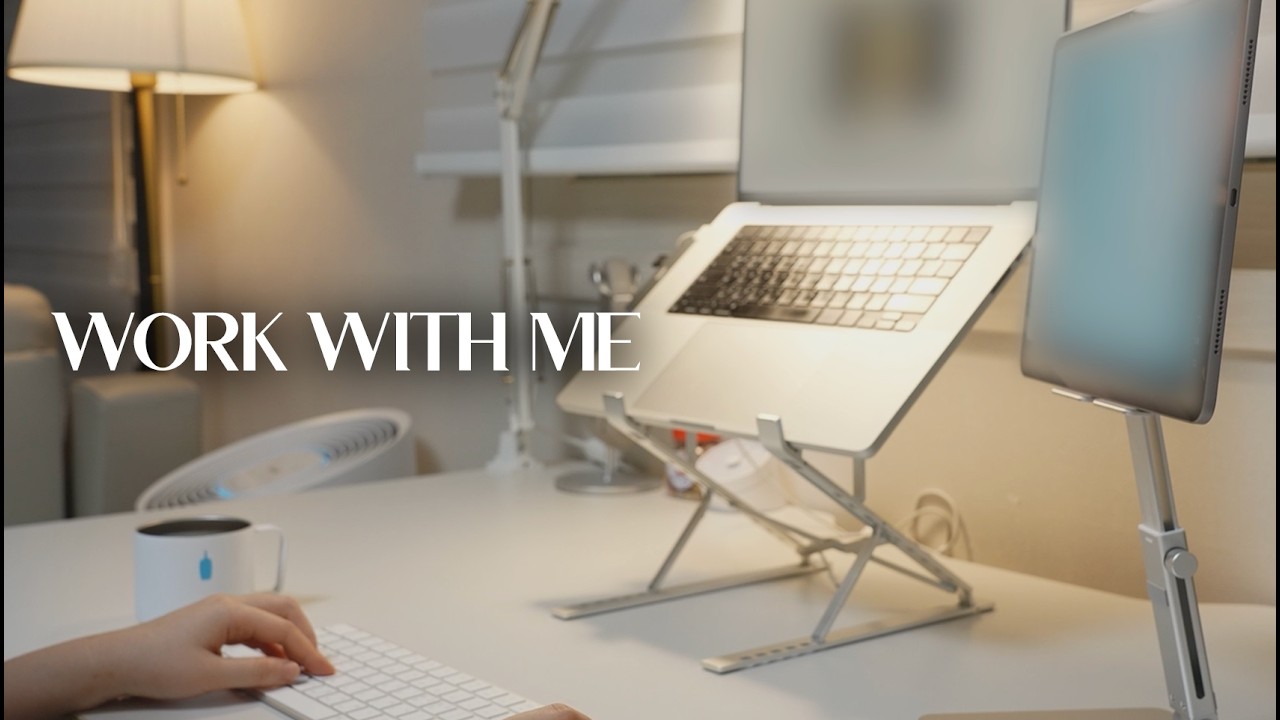 WORK WITH ME 💡l 30 min keyboard ASMR & Crackling fire sound