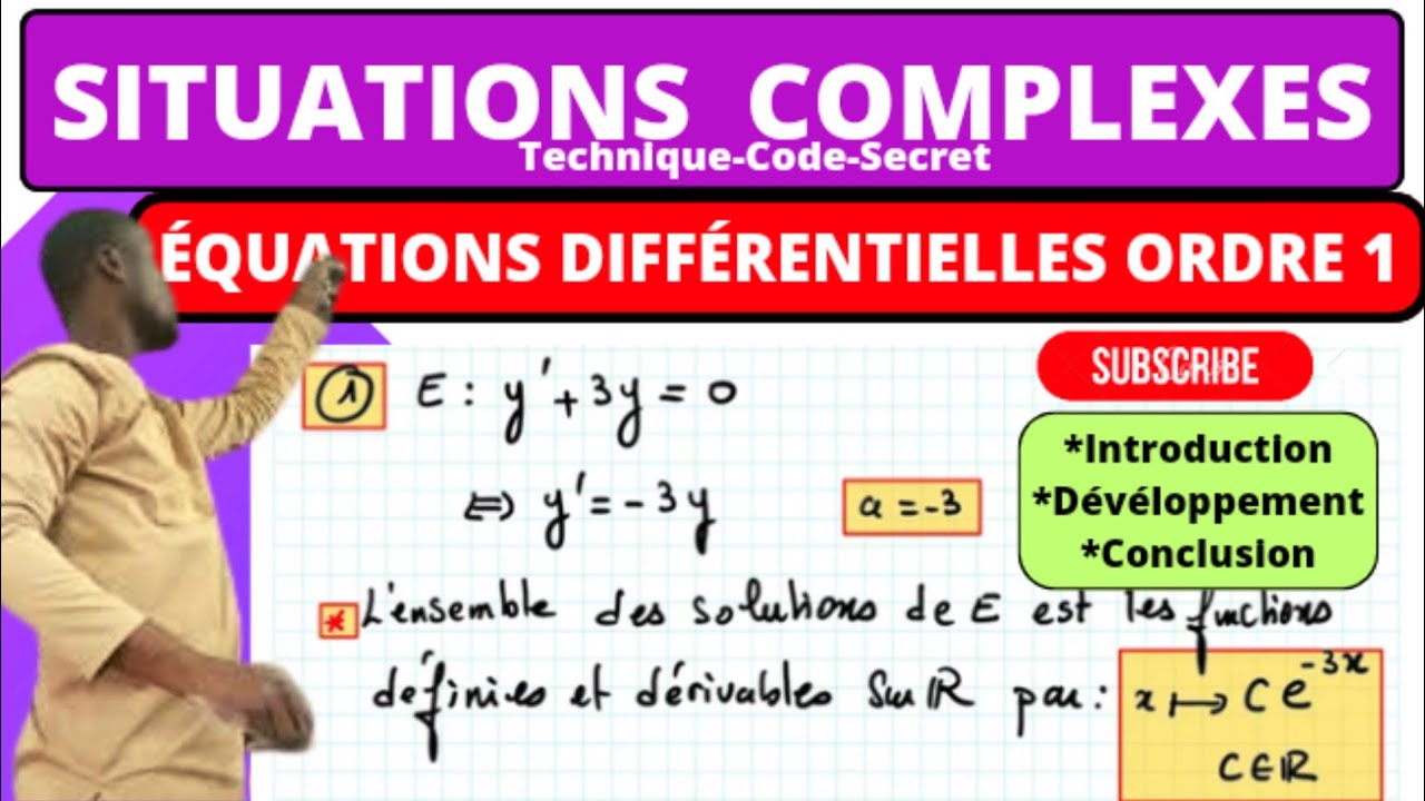 #Situation_Complexe#Equation_differentielle Acte II#Exercice_corrigé#