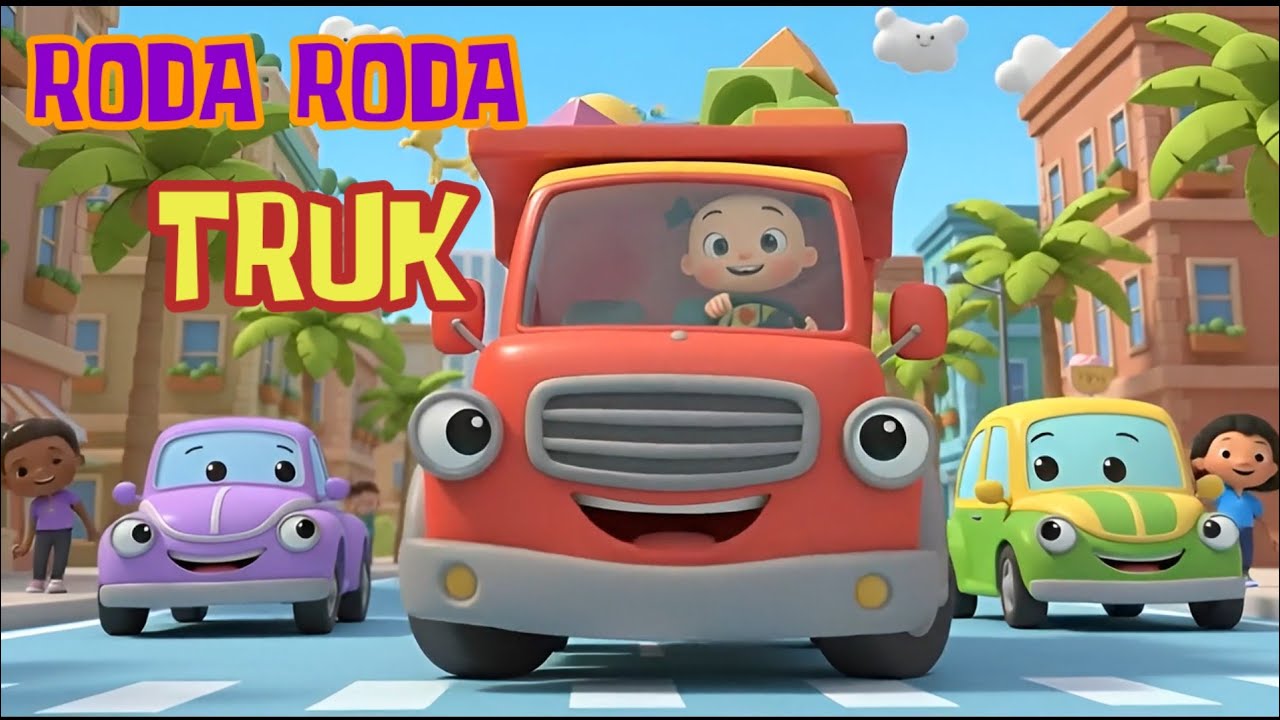 LAGU ANAK LUCU - RODA RODA TRUK - YUP YUP CARTOON