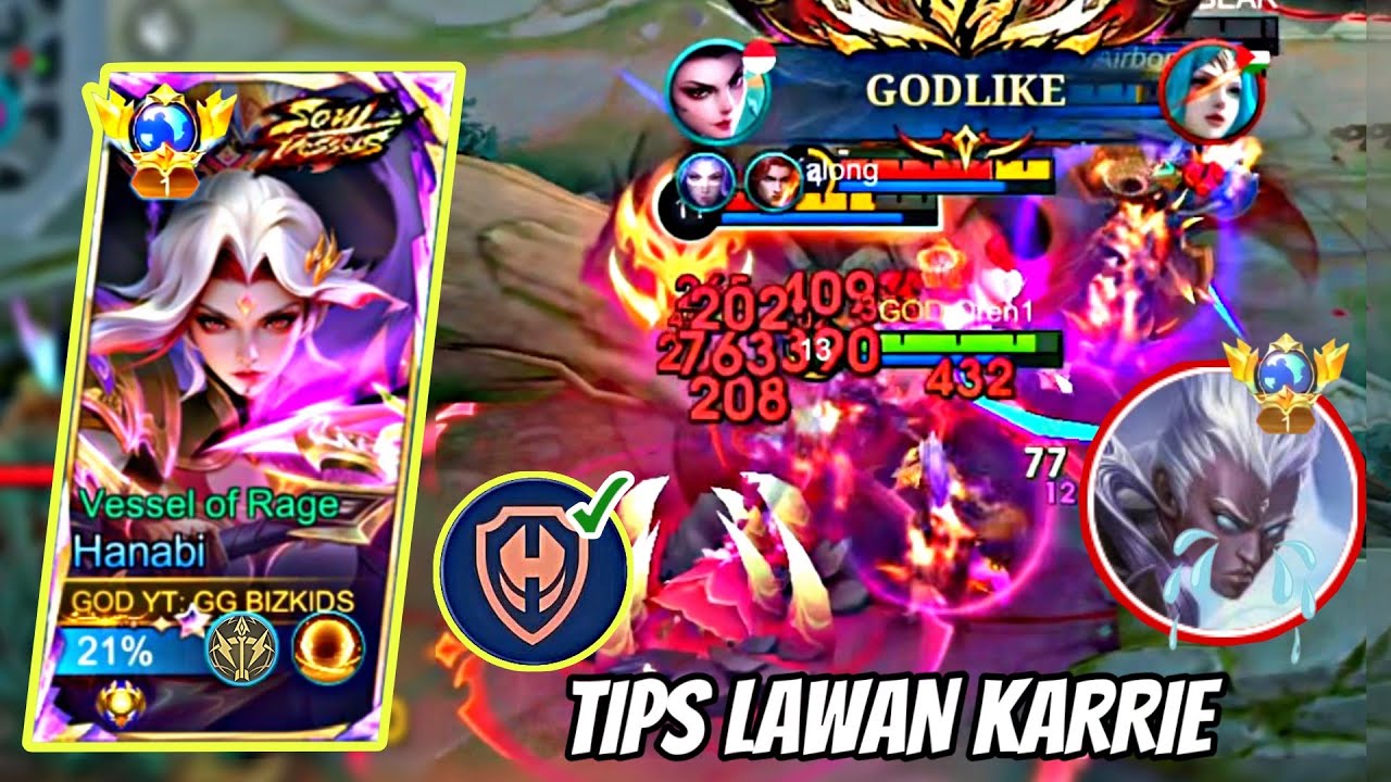 KESUSAHAN LAWAN KARRIE? BEGINI TIPS CARA MENGATASINYA - HANABI BEST BUILD TERSAKIT - MLBB