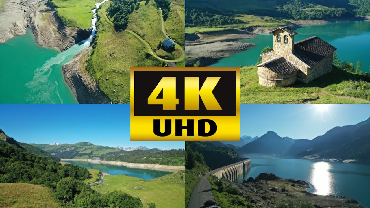 LAC & BARRAGE DE ROSELEND - SAVOIE - FILME PAR DRONE EN 4K - (juillet 2021)