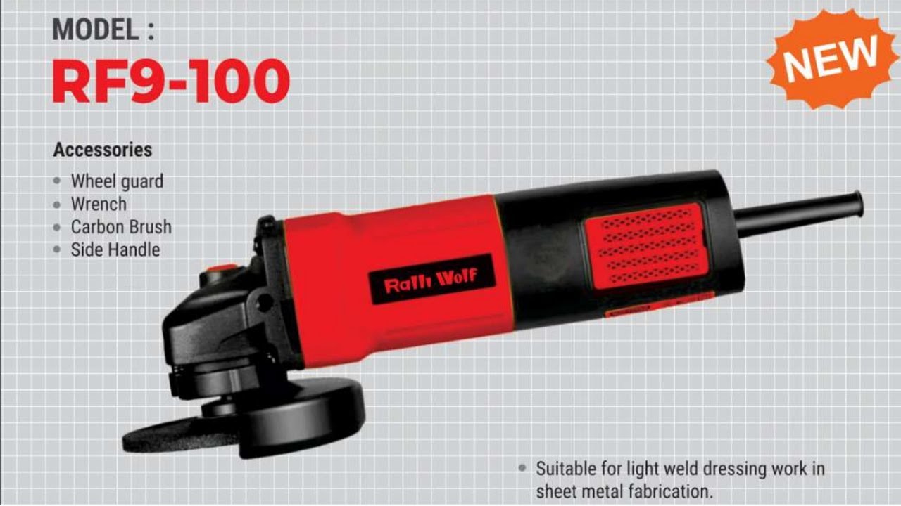 Ralli Wolf Angle Grinder RF9-100 900W 4 Inches | Light Weight Heavy Duty 9655993353 #anglegrinder