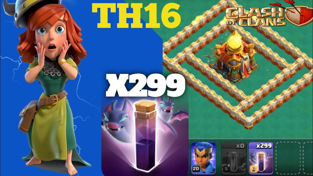 Townhall 16 vs Bat Spell(Clash Of Clans) #clashofclans #gamer #th16 #coctrend #coc