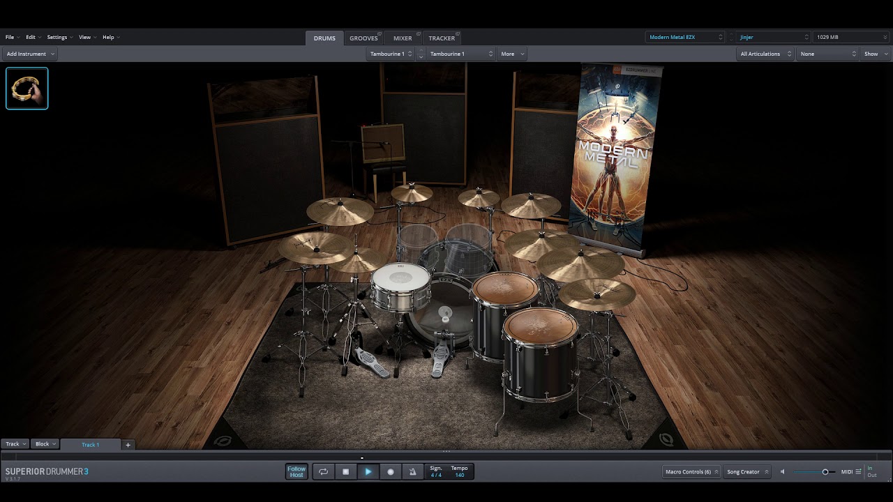 JINJER - Pisces only drums midi backing track