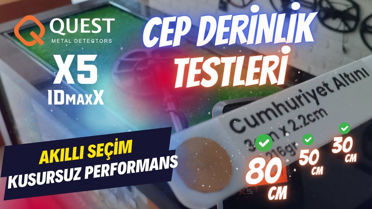 QUEST X5 IDMAXX Derinlik Testleri - Süper Fiyat Süper Performans Dedektör
