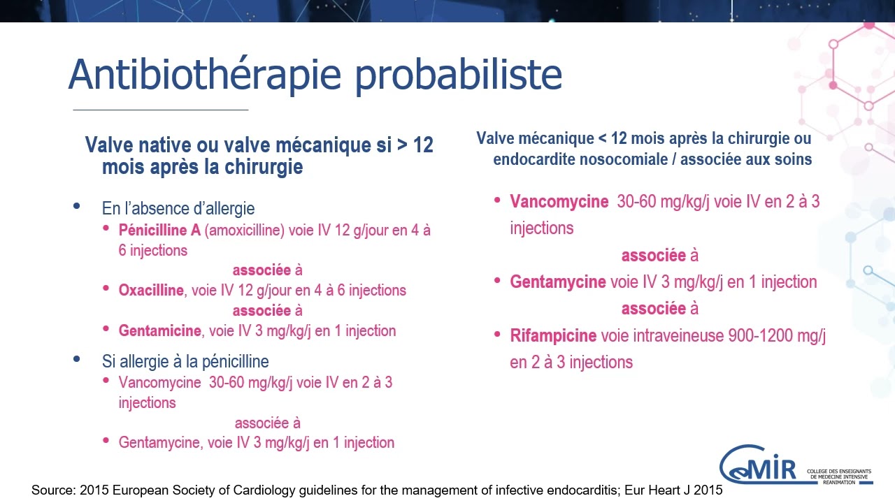 7 49 3 Endocardite infectieuse : Prise en charge