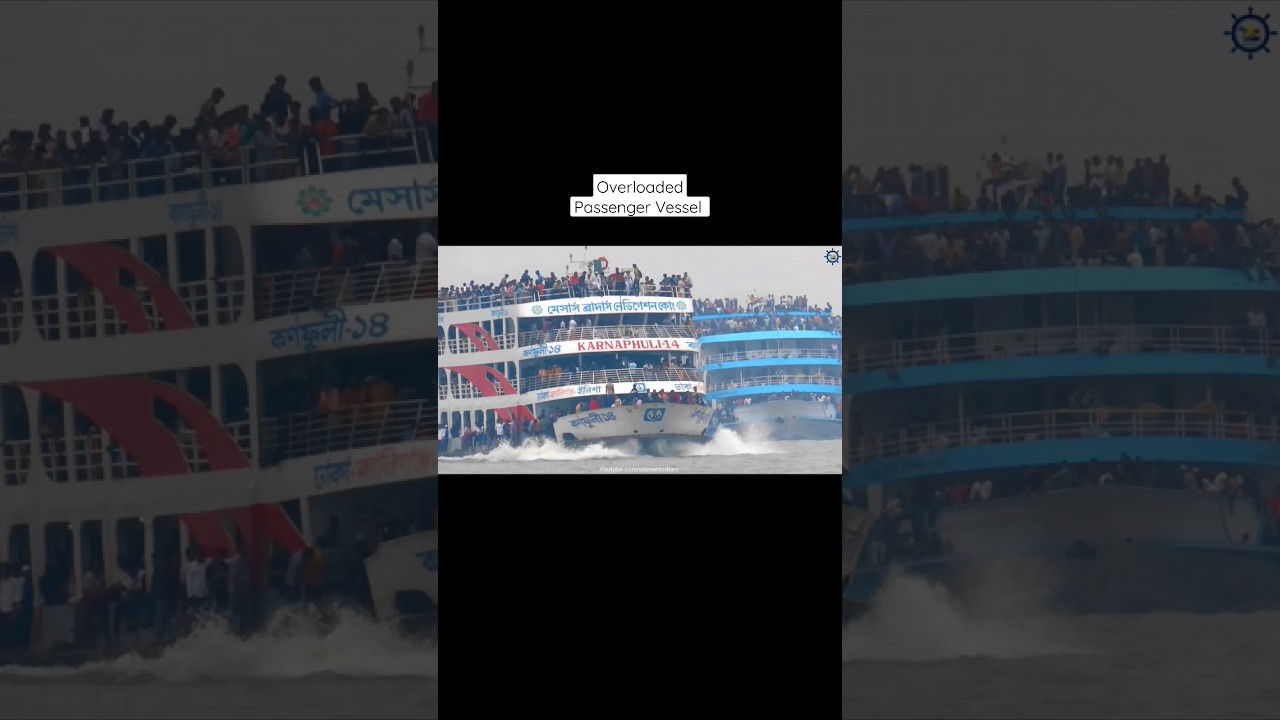 Overloaded Passenger Vessel | Eid Special Trip With Launch #shimanto_diary #riskyboat #shiprace