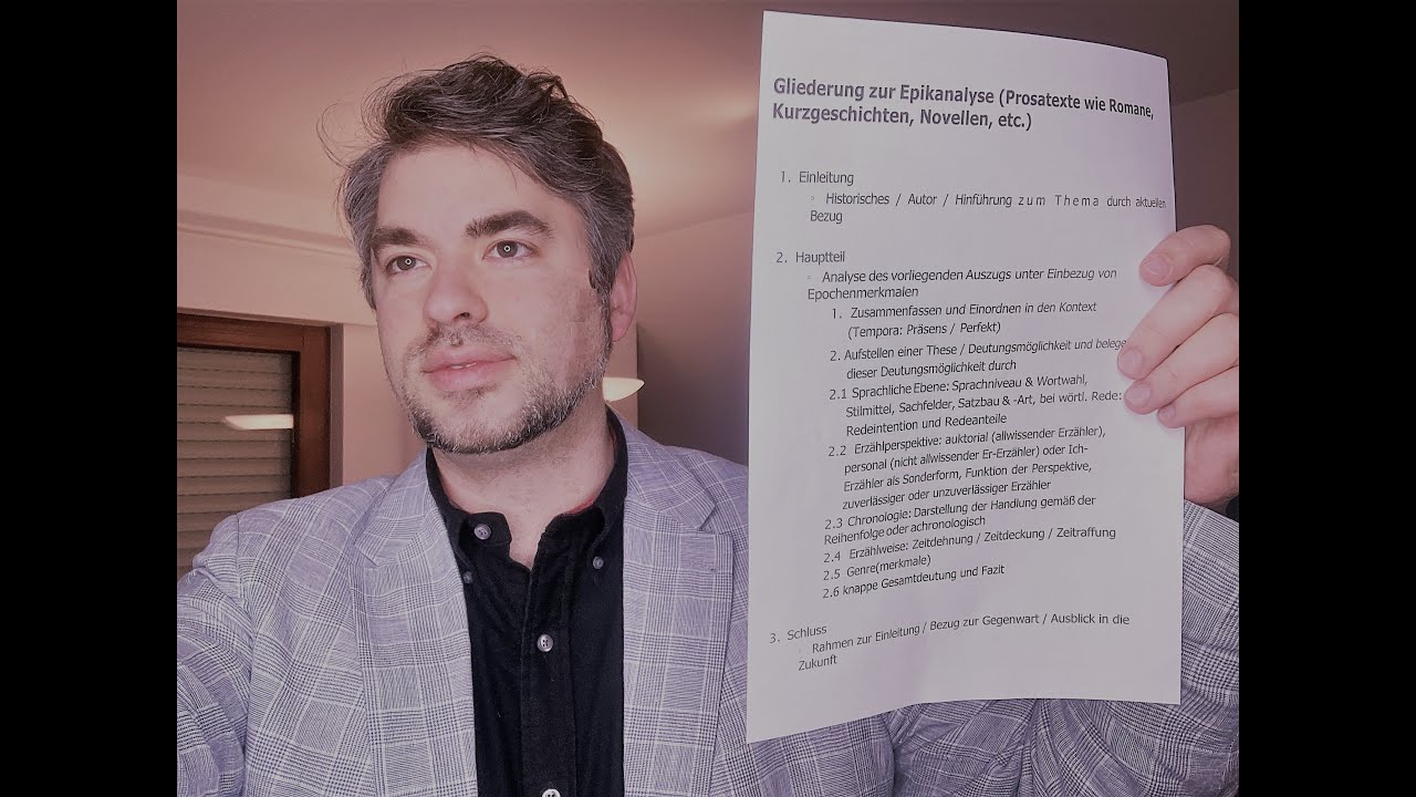 Tipps zur Epikanalyse in der Oberstufe Deutsch Klausur Abitur