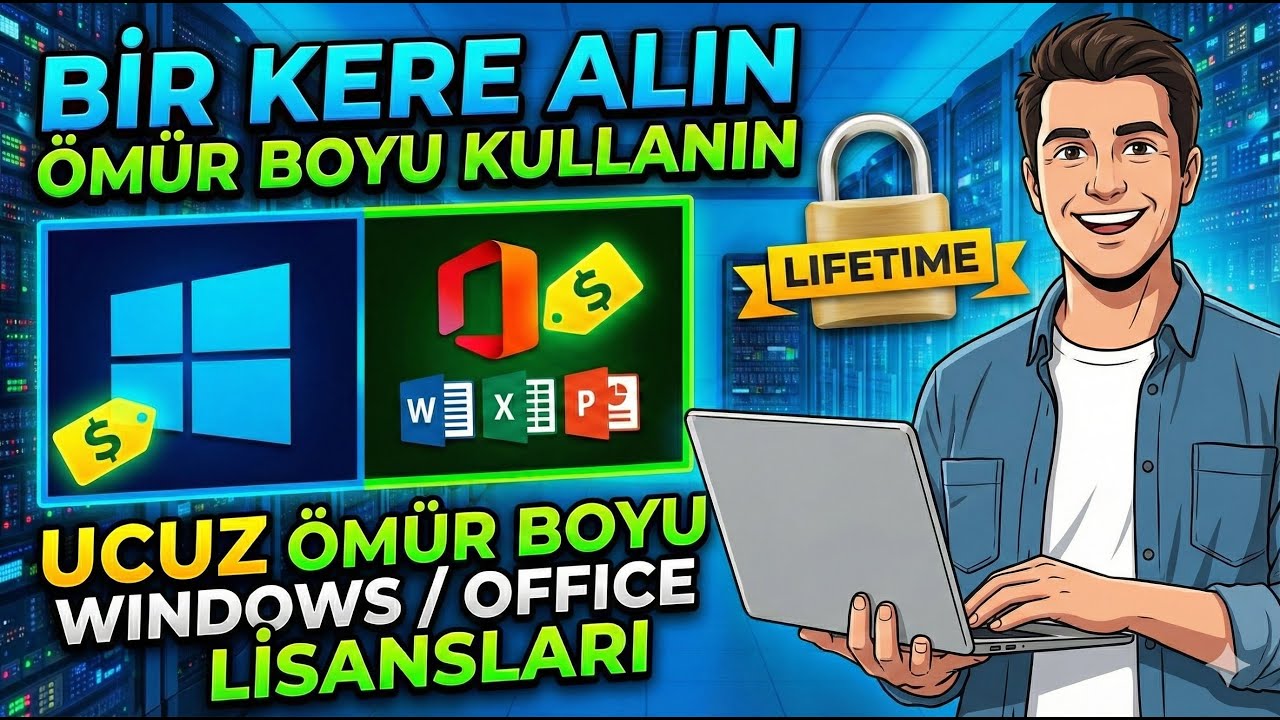 Bir Kere Alın Ömür Boyu Kullanın | Ucuz Ömür Boyu Windows / Office Lisansları